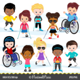 Disabled kids clipart, disability, special needs, wheelcha