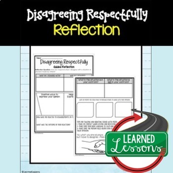 Preview of Disagreeing Respectfully Activity, Respect Activity, Kindness Activity