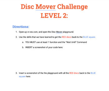 Preview of Disc Movers Challenge Student Activity Guide