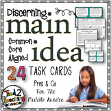 Discerning Main Idea Task Card Activity Pack