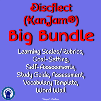 Preview of Discflect (KanJam®) Big Bundle with Printable Rubric, Study Guide, Quiz, & Vocab