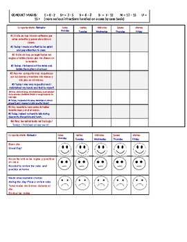 Discipline / Behavior Chart in English and Spanish by Velcro and Me