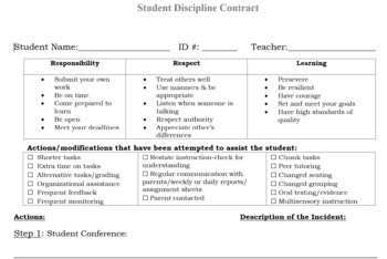 Preview of Student Discipline Procedures/Contract for Teachers, School Psychs, Principals!