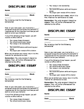 discipline essay with outline