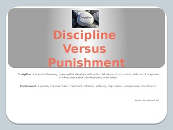 Preview of Discipline Versus Punishment Booklet