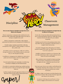 Preview of Discipline and Classroom Management