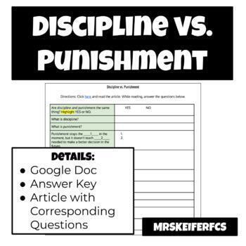 Preview of Discipline vs. Punishment | FCS | Child Development
