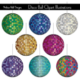 Disco Ball Digital Clipart Illustrations
