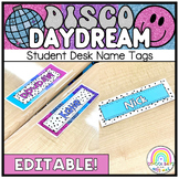 Student Desk Name Tags EDITABLE // Disco Daydream Collection