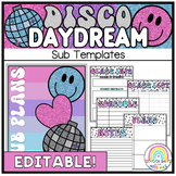 Sub Plans Templates EDITABLE // Disco Daydream Collection