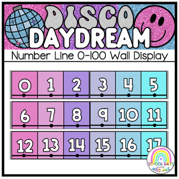 Preview of Number Line 0-100 // Disco Daydream Collection