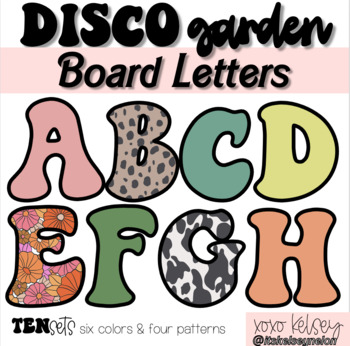 Disco Garden // Board Letters by Kelsey Crow | TPT