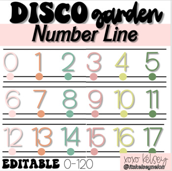 Preview of Disco Garden // Number Line