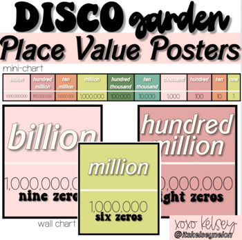 Preview of Disco Garden // Place Value Chart