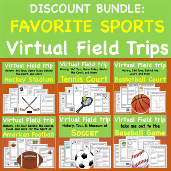 Preview of Discount Bundle Favorite Sports Virtual Field Trips PE