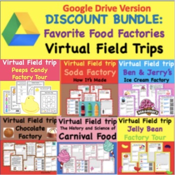 Preview of Discount Bundle Food Factory Favorites Virtual Field Trip Pack for Google Summer