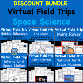 Preview of Discount Bundle Space Virtual Field Trips Pack for Middle and High Schoolers