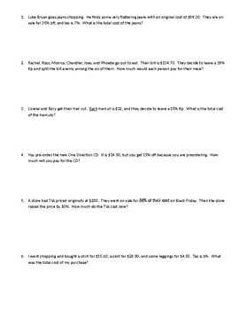 29 Sales Tax And Discount Worksheet Answer Key - Worksheet Source 2021