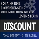 Discount Listen and Learn- Consumer Math Special Education