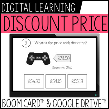 Preview of Discount Price - Distance Learning Activity with boom cards