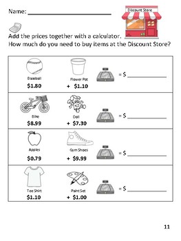 Discount Store- Calculator Math by Learning Style Alternatives | TPT