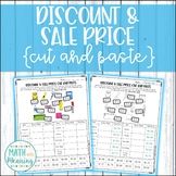 Discount and Sale Price Cut and Paste Worksheet