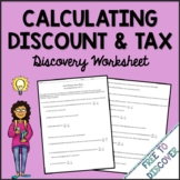Discount and Tax Worksheet