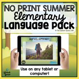 No Print Elementary Summer Language Pack | Teletherapy | D