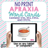 No Print Apraxia Word Cards - Great for Teletherapy | Dist