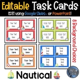 Editable Task Card Template - Nautical
