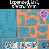 Expanded, Unit, and Word Form Number Puzzle Activity