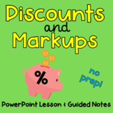 Discounts & Markups Percent Proportion PowerPoint Lesson &