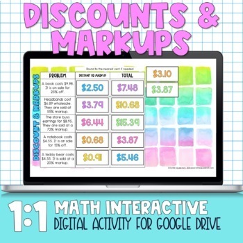 Preview of Discounts and Markups Digital Practice Activity
