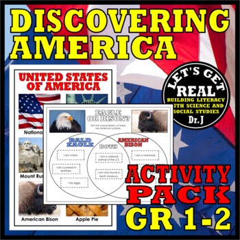 Preview of UNITED STATES: Discovering America Activity Pack for Grades 1-2