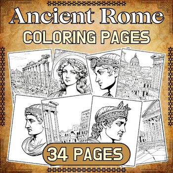 Preview of Discover Ancient Rome Coloring Pages - Ancient History Coloring Pages