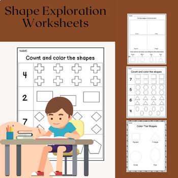 Preview of Discover Dimensions: Shapes Interactive Worksheets - 2D |shapes worksheet