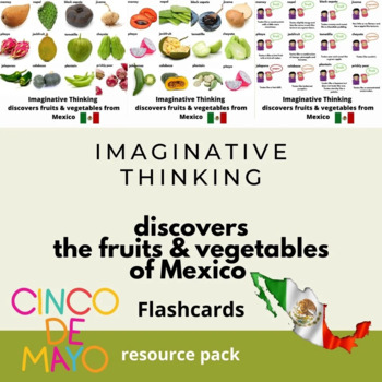Preview of Discover Fruits & Vegetables of Mexico Flash Cards