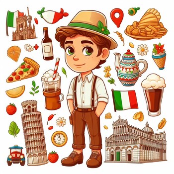 Preview of Discover Italy with this engaging coloring page Includes famous Italian landmark