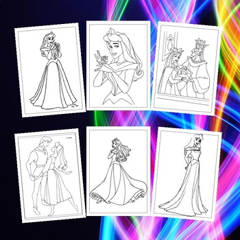 princess aurora drawing colored