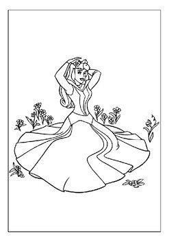 princess aurora coloring page
