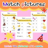 Discover & Match: 10 Pages of Pictures and Words Connection