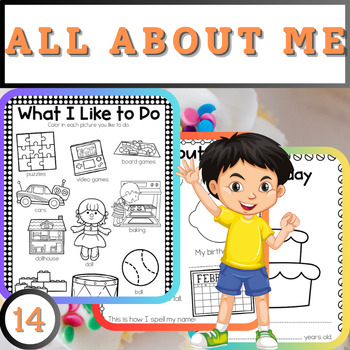 Preview of Discover Me: Fun Worksheets for Kids - All About Me!