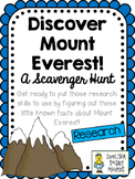 Discover Mount Everest!   Scavenger Hunt Activity and KEY