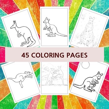 Discover Nature's Wonders: Printable Kangaroo Coloring Pages for Kids