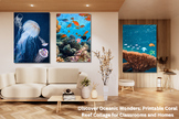 Discover Oceanic Wonders: Printable Coral Reef Collage for