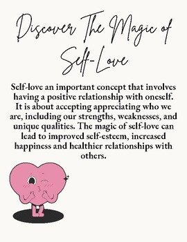 Preview of Discover The Magic of Self-Love Worksheets