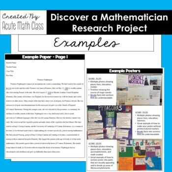 mathematician research project high school