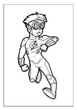 superhero the flash coloring pages