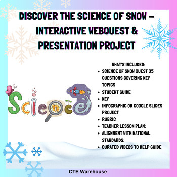 Preview of Discover the Science of Snow - Interactive Webquest & Presentation Project