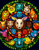 Discover the Serenity of 115 Farm Animal Mandala Coloring